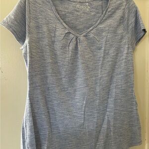 Hanes Women's Blue V-Neck Top